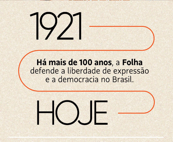 Há mais de 100 anos, a Folha defende a liberdade de expressão e a democracia no Brasil.