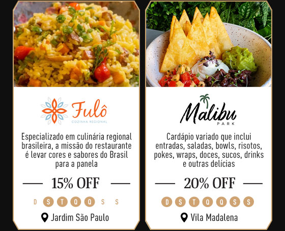 Fulô: 15% OFF | Malibu: 20% OFF