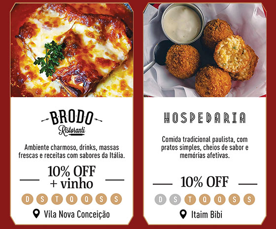 Brodo: 10% Off + Vinho | Hospedaria: 10% Off