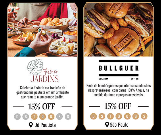 Terraço Jardins: 15% OFF | Bullger: 15% OFF