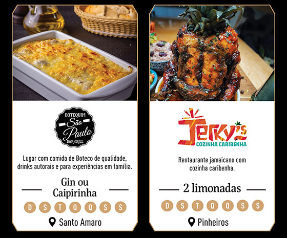 Botequim São Paulo: Gin ou Capirinha | Jerky´s: 2 limonadas