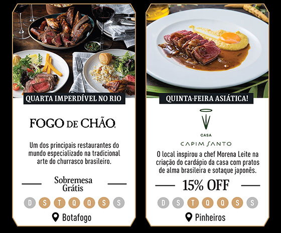 Fogo de Chão: sobemesa grátis | Casa Capim Santo: 15% OFF