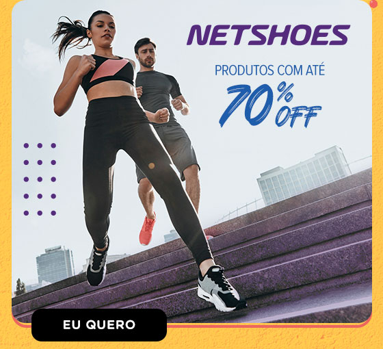 NETSHOES: produtos com até 70% OFF