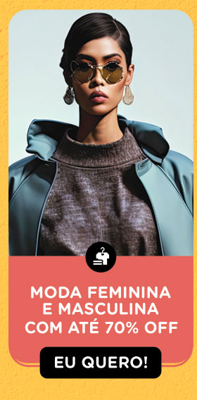 Moda feminina e masculina com até 70% OFF