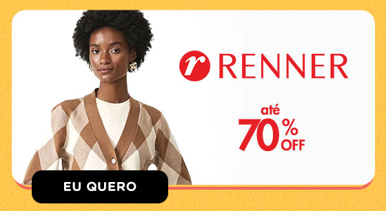 RENNER: até 70% OFF. Eu quero.