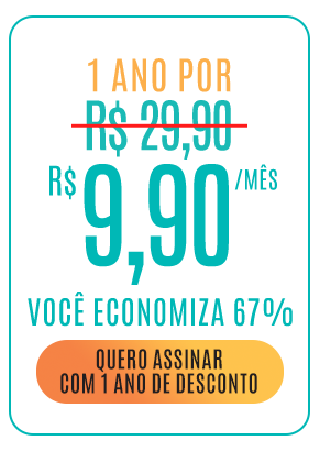 1 ano por R$ 9,90/mês. Você economiza 67%. Quero assinar com 1 ano de desconto