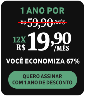 1 ano por 12x R$ 19,90/mês | Você economiza 67% | Quero assinar com 1 ano de desconto - cancele quando quiser