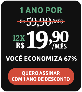 1 ano por 12x R$ 19,90/mês | Você economiza 67% | Quero assinar com 1 ano de desconto - cancele quando quiser