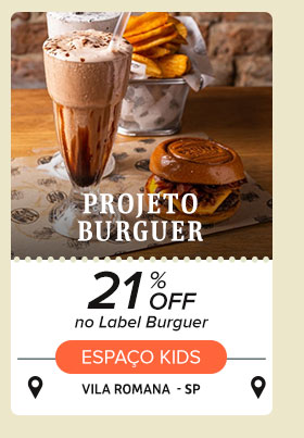 Projeto Burguer: 21% Off no label burguer 