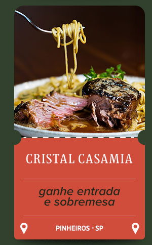 Cristal Casamia: ganhe entrada e sobremesa