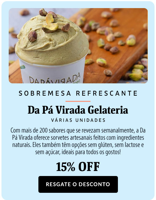 Sobremesa refrescante: Da Pá Virada Gelateria