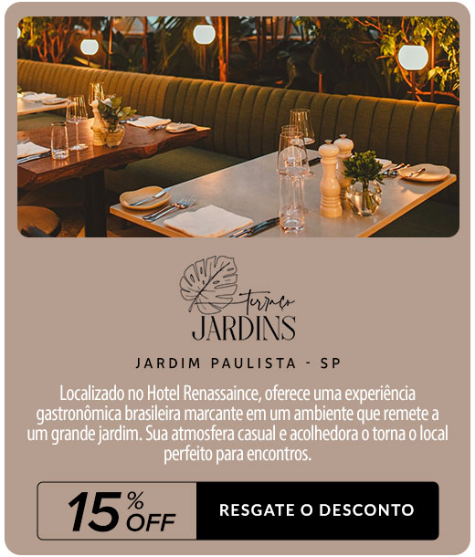 Terraço Jardins: 15% OFF