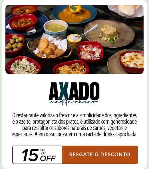 Axado Mediterrâneo: 15% OFF