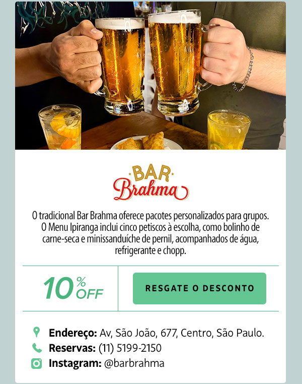 Bar Brahma: 10% OFF