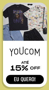 YOUCOM: até 15% OFF. Eu quero.