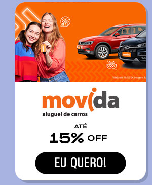 Movida: até 15% Off. Eu quero!