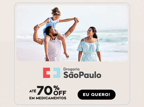 Drogaria São Paulo: até 70% off em medicamentos. Eu quero!