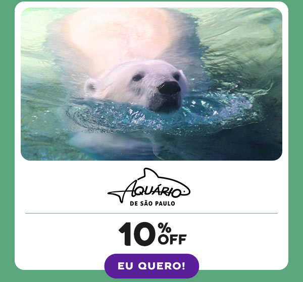 Aquário de Sâo Paulo: 10% OFF - Eu quero!