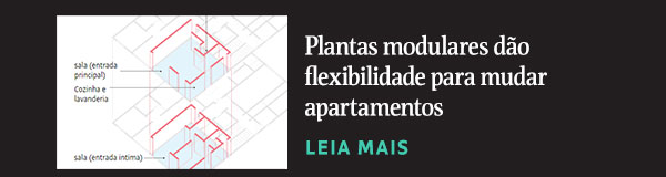 Plantas modulares dão flexibilidade para mudar apartamentos. Leia mais.