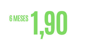 Oferta Especial: 6 meses por R$ 1,90/mês