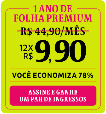 1 ano de Folha Premium de R$ 44,90/mês por 12x R$ 9,90. Você economiza 78%. Assine e ganhe um par de ingressos