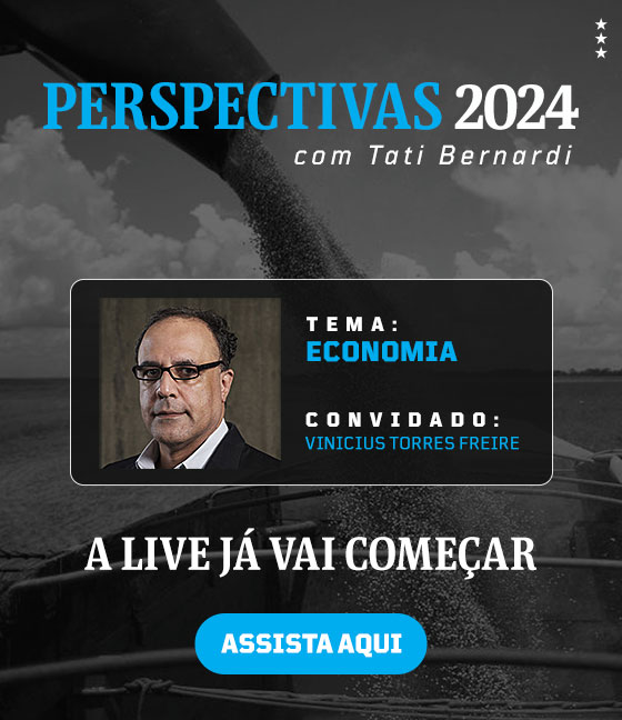 Perspectivas 2024 com Tati Bernardi - Tema: Economia. Convidado: Vinicius Torres Freire. A live já vai começar. Assista aqui