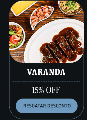 Varanda: 15% OFF - Resgate o Desconto