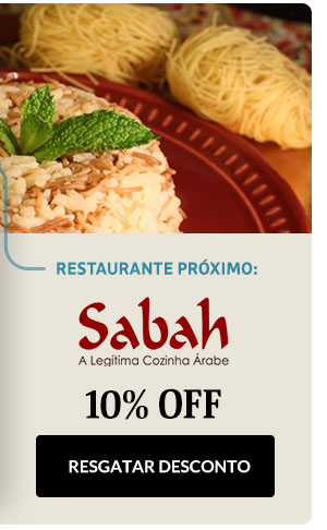 10% OFF no Sabah Cozinha Árabe