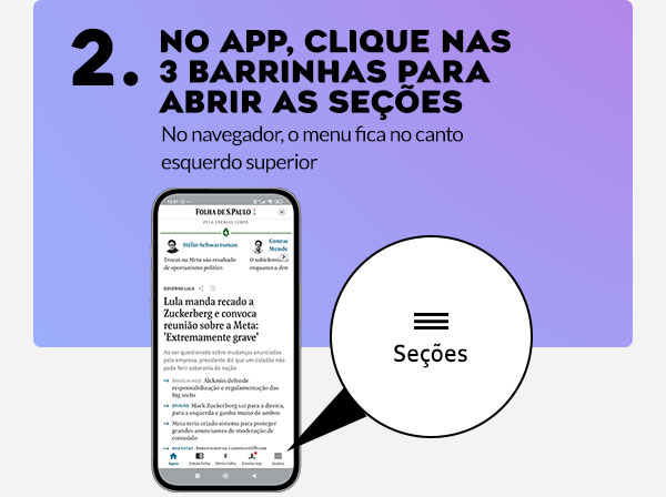 Clique nas 3 barrinhas no canto esquerdo superior para abrir o menu.