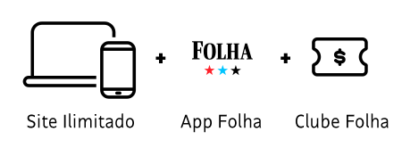 Site ilimitado + app Folha + Clube Folha