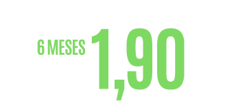 Oferta especial de aniversário: 6 meses por R$ 1,90/mês*