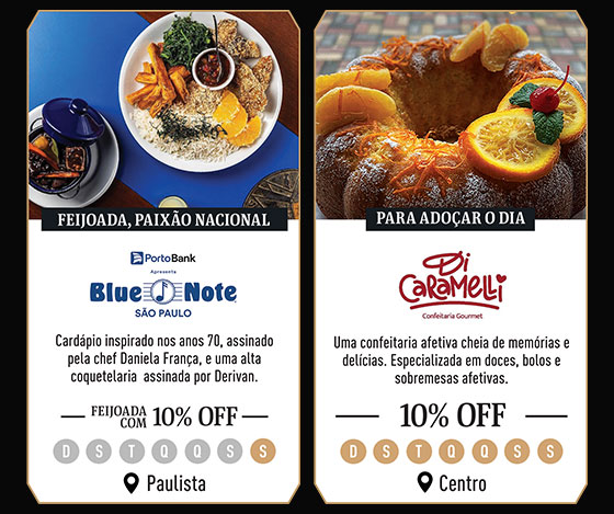 Blue Note São Paulo: feijoada com 10% OFF | Di Caramelli: 10% OFF