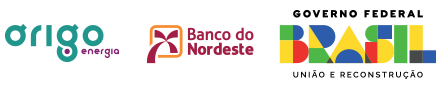 Apoio: Origo Energia | Banco do Nordeste | Governo Federal Brasil União e Reconstrução