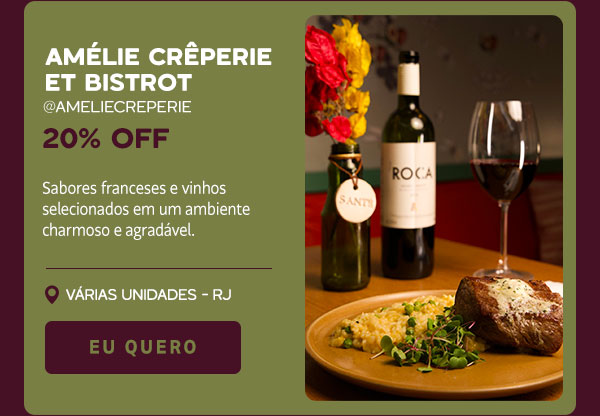 Amélie Crêperie et Bistrot: 20% OFF