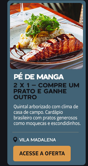Pé de Manga: 2x1 - compre um prato e ganhe outro