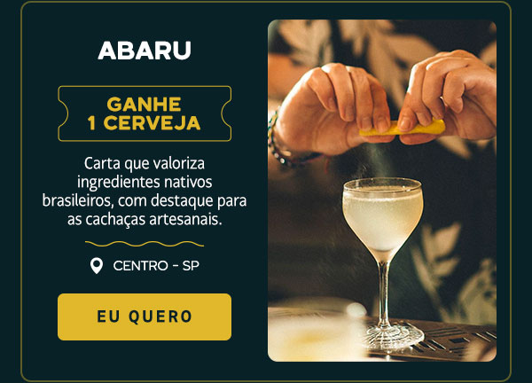 Abaru: ganhe 1 cerveja