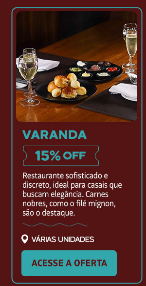 Varanda: 15% OFF