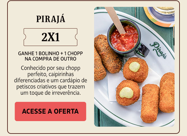 Pirajá: 2x1, ganhe um sorvete na compra de outro