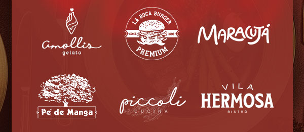 Amollis, La Boca Burger, Maracujá, Pé de Manga, Piccoli, Vila Hermosa