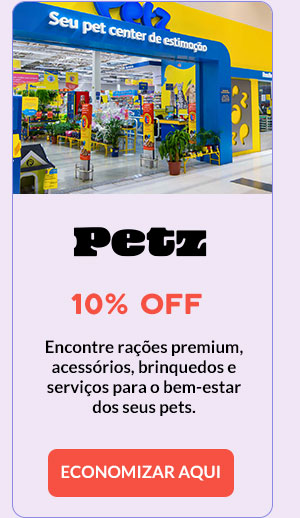 Petz: 10% OFF em todo o site