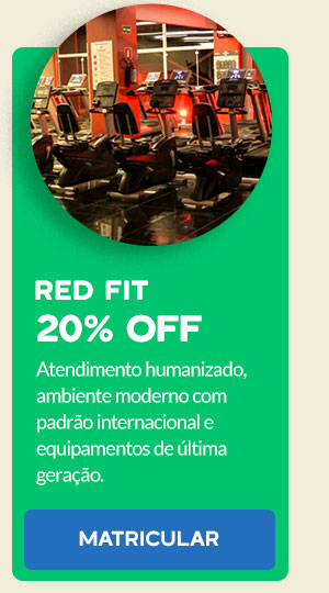 Redfit: 20% OFF na mensalidade