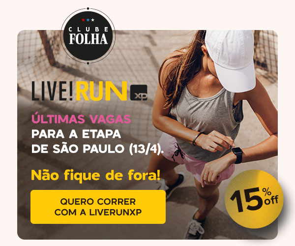 Clube Folha: Live!RUN XP: últimas vagas para a etapa de São Paulo (13/4). Não fique de fora! Quero correr com a LIVE! RUN XP - 15% OFF