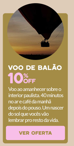 Voo de Balão: 10% OFF