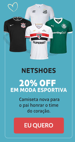 Netshoes: 20% OFF em moda esportiva