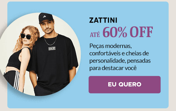 Zattini: até 60% OFF