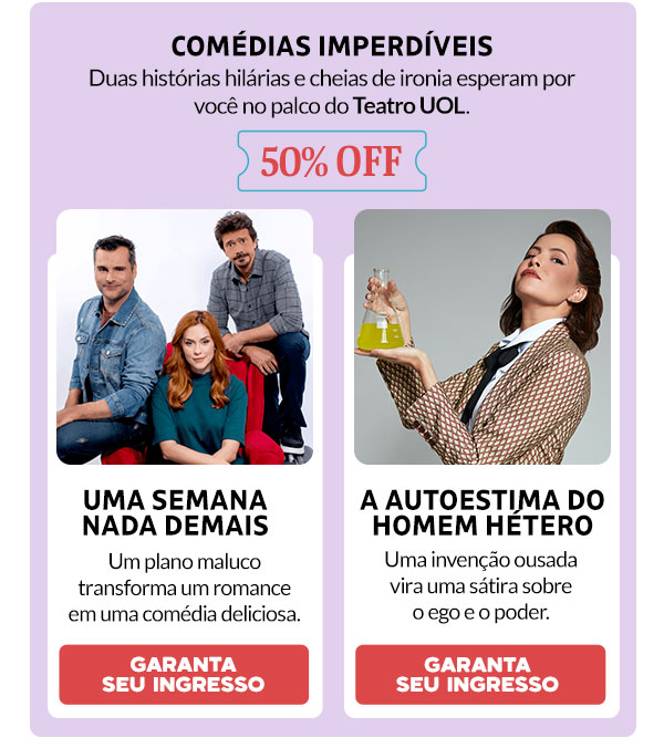 Teatro UOL: 50% OFF