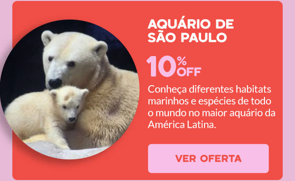 Aquário de São Paulo: 10% OFF