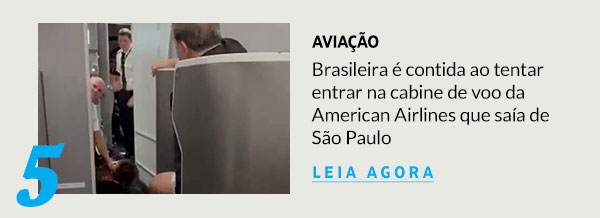 Brasileira é contida ao tentar entrar na cabine de voo da American Airlines que saía de São Paulo