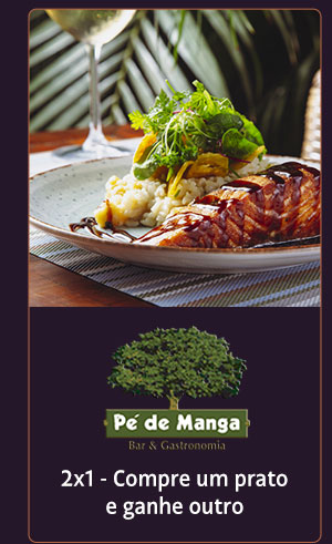 Pé de Manga: 2x1 compre um prato e ganhe outro