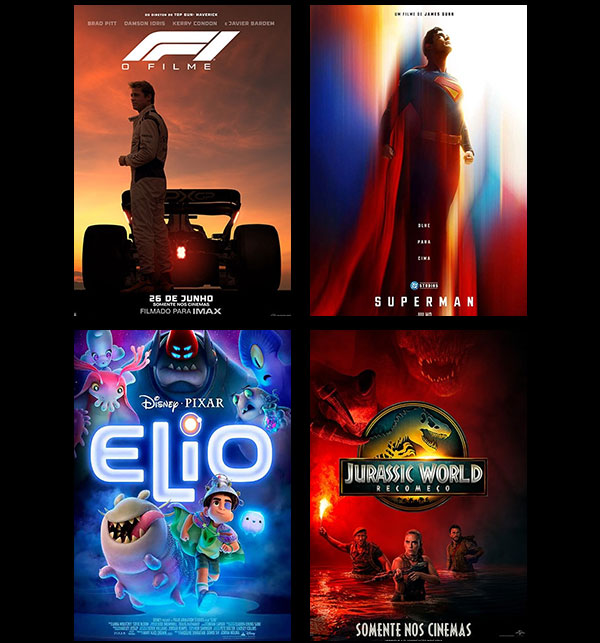 F1 o filme, Superman, Elio, Jurrassic World